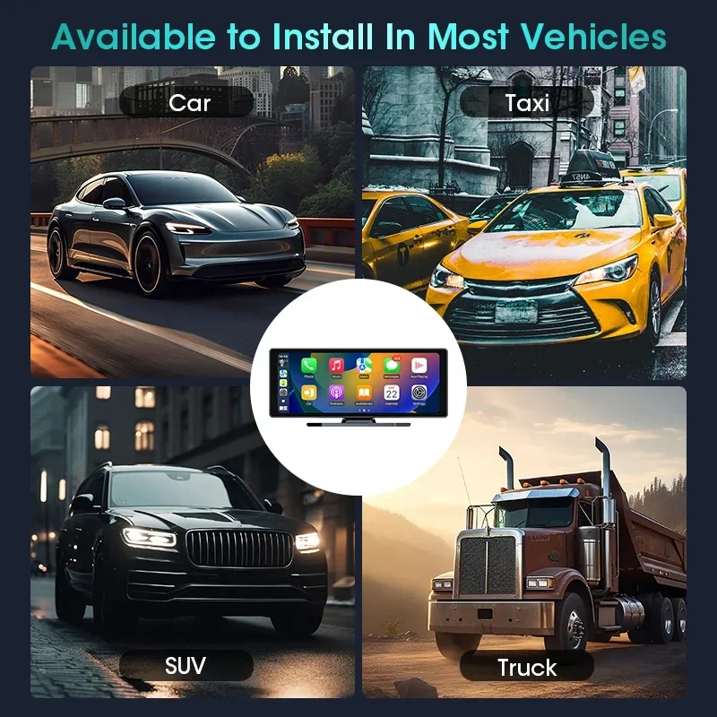 Экран Carplay для автомобиля 10,26 дюйма HD портативный автомобильный стерео сенсорный экран беспроводной Android авто поддержка резервная камера GPS-навигация BT