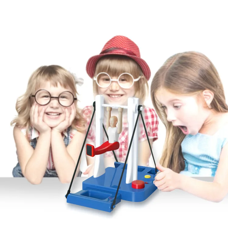 Hand Control Gymnast Flip Figure Desktop Game Toy, Mini Gymnastics Doll Tabletop Interactive Stress Relief Play Toy