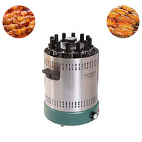 Automatic Rotary Smokeless Electric Bbq Grill Oven Barbecue Rotisserie Kebab Roast Rotation Machine 12 Lamb Skewers 220V Smokele