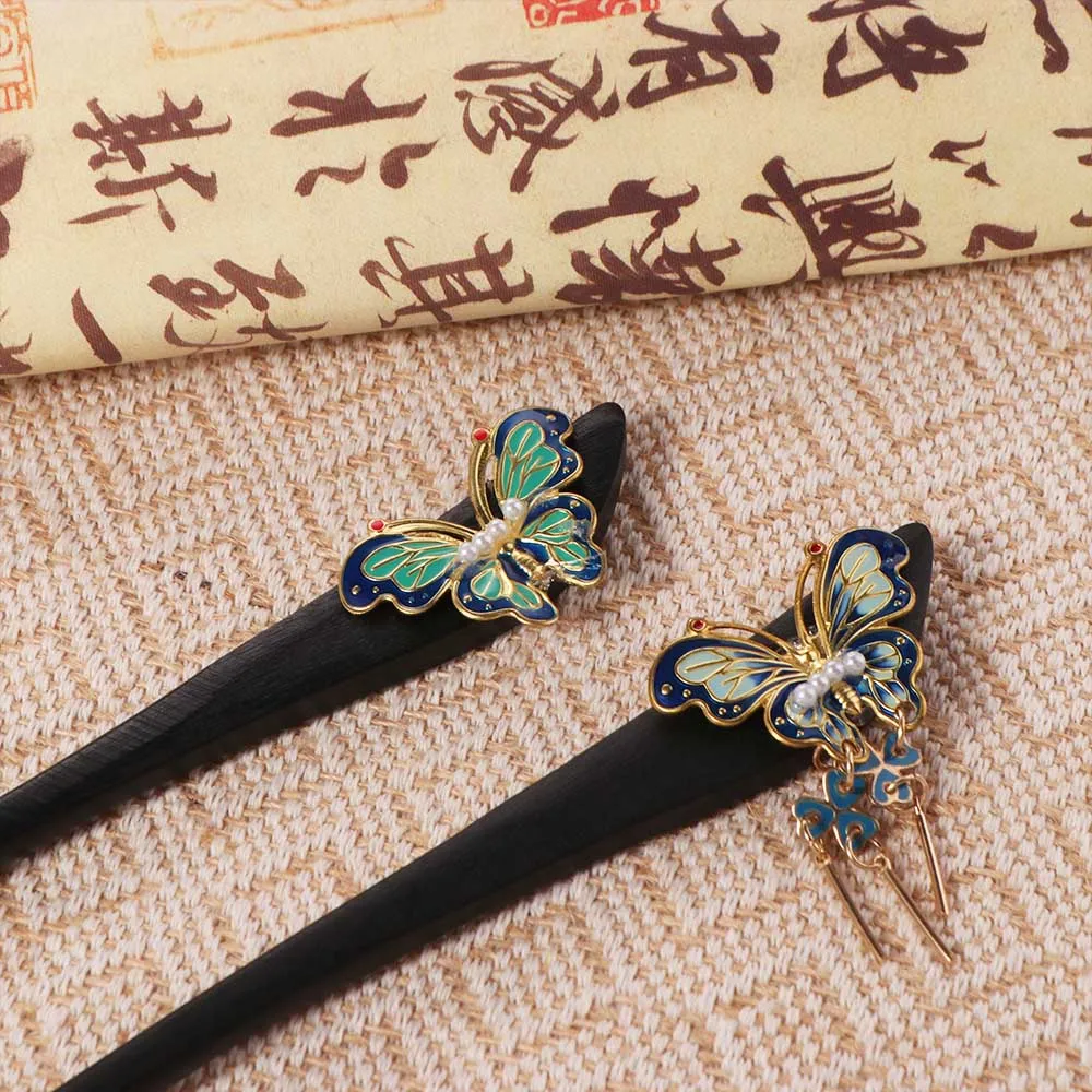 Tassel Wooden Hair Stick Chinese Style Hair Chopstick Hanfu Hairpin Hanfu Headwear Hair Sticks for Buns