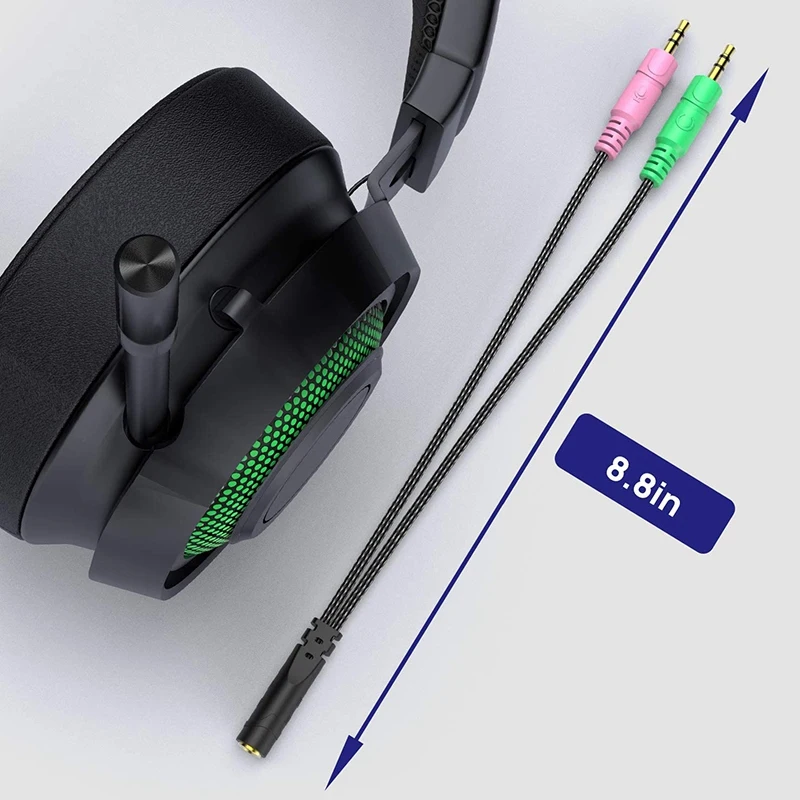 Headphone Mic Splitter 3.5Mm Mic Audio Splitter Headset Headphone Splitter For Gaming Headset And Computer