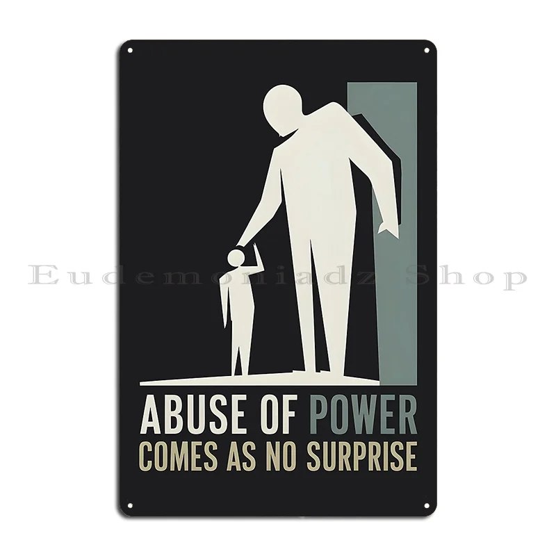 Authority And Influence Conceptual Art Metal Plaque Poster Party Cinema Mural Designs Living Room Tin Sign Poster