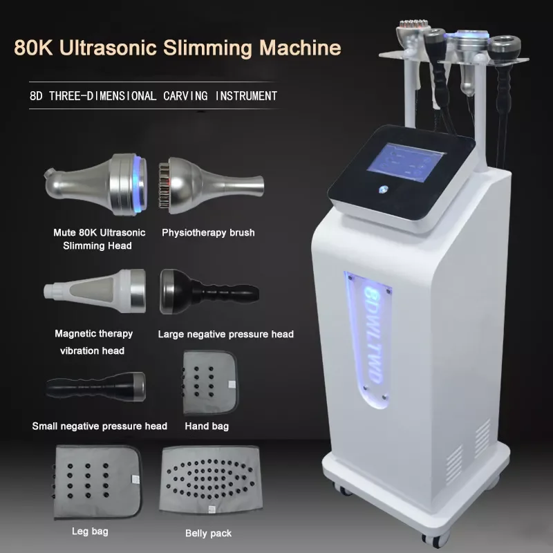 Professional 8D Carving Slimming 6 In 1 Vacuum 80k Cavitation System Weight Loss Body Sculptig Fat Removal Beauty Spa Equipment