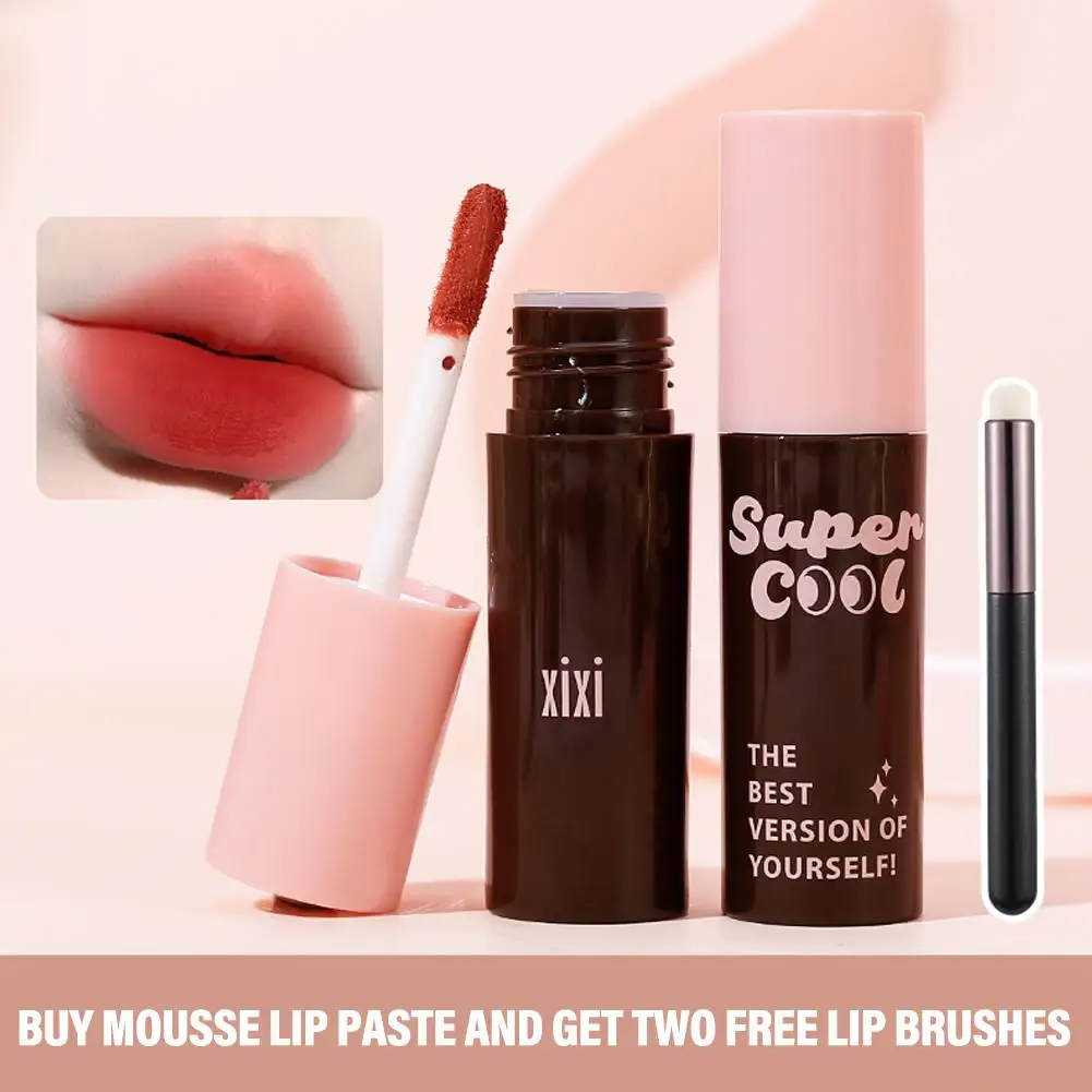 Matte Lip Gloss Berry Mousse Velvet Lip Glaze Waterproof Easy To Cosmetic Makeup Sexy New Not Lasting Lipstick Lip Fade W6q2
