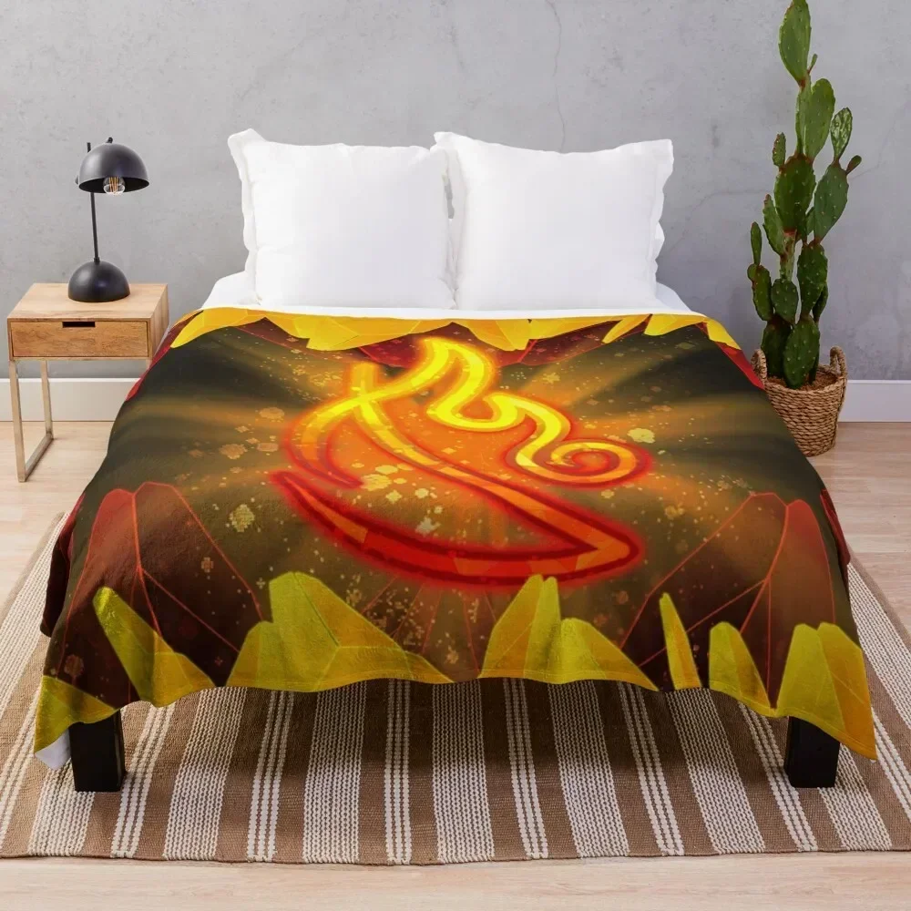 

Wizard101 - Fire Cast Symbol Throw Blanket Hairys Cute Blankets