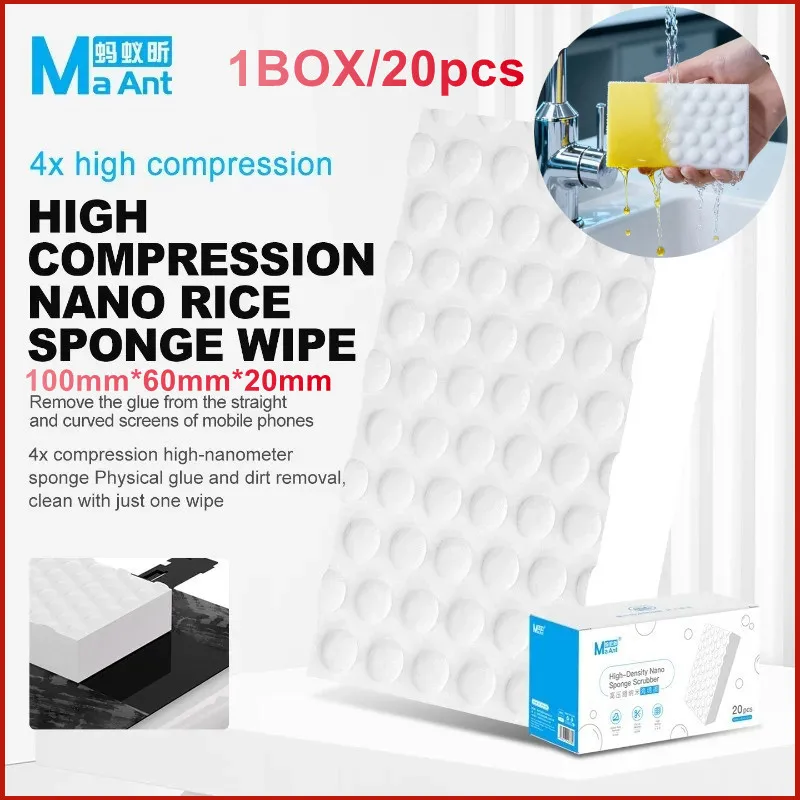 MaAnt 4X High-Density Nano Sponge No Debris Shedding ESD Tweezers for Electronics Mobile Phone Repair Glue Removal Model Making