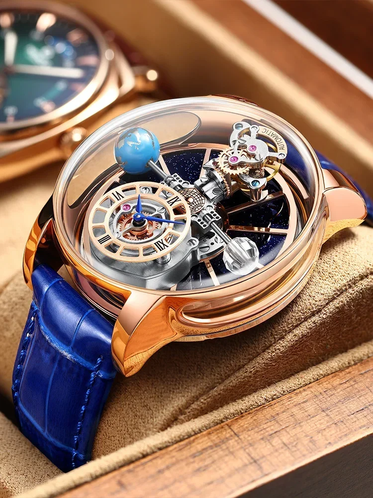 Celestial Watch Men's Mechanical Quartz Watch Hollow Business Tourbillon Brand Men's Watch Trend