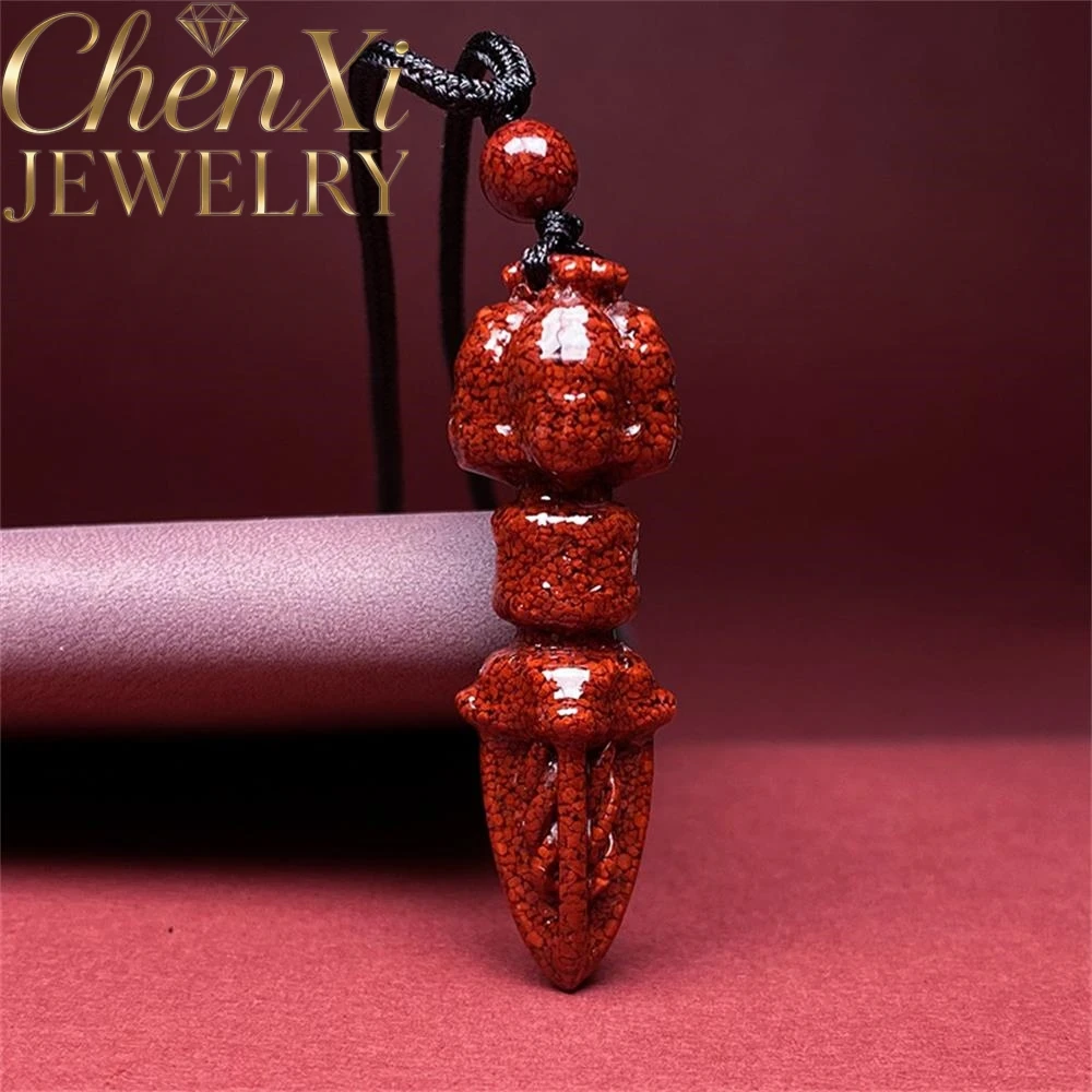 High-End Cinnabar Drop Magic Pestle Pendant Luxury Quality Fashion Fine Jewelry Exquisite Elegant Charms Amulets Mascots Gift