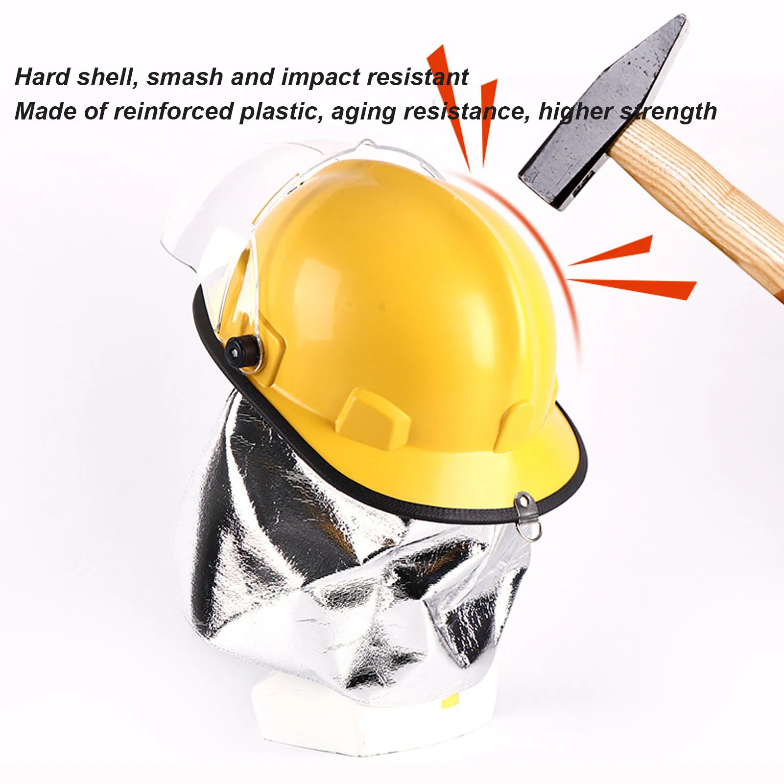 Firefighter Safety Helmet High Strength Electrical Insulation Flame Retardant Shock Resistance Fire  Hard Hat for Rescue