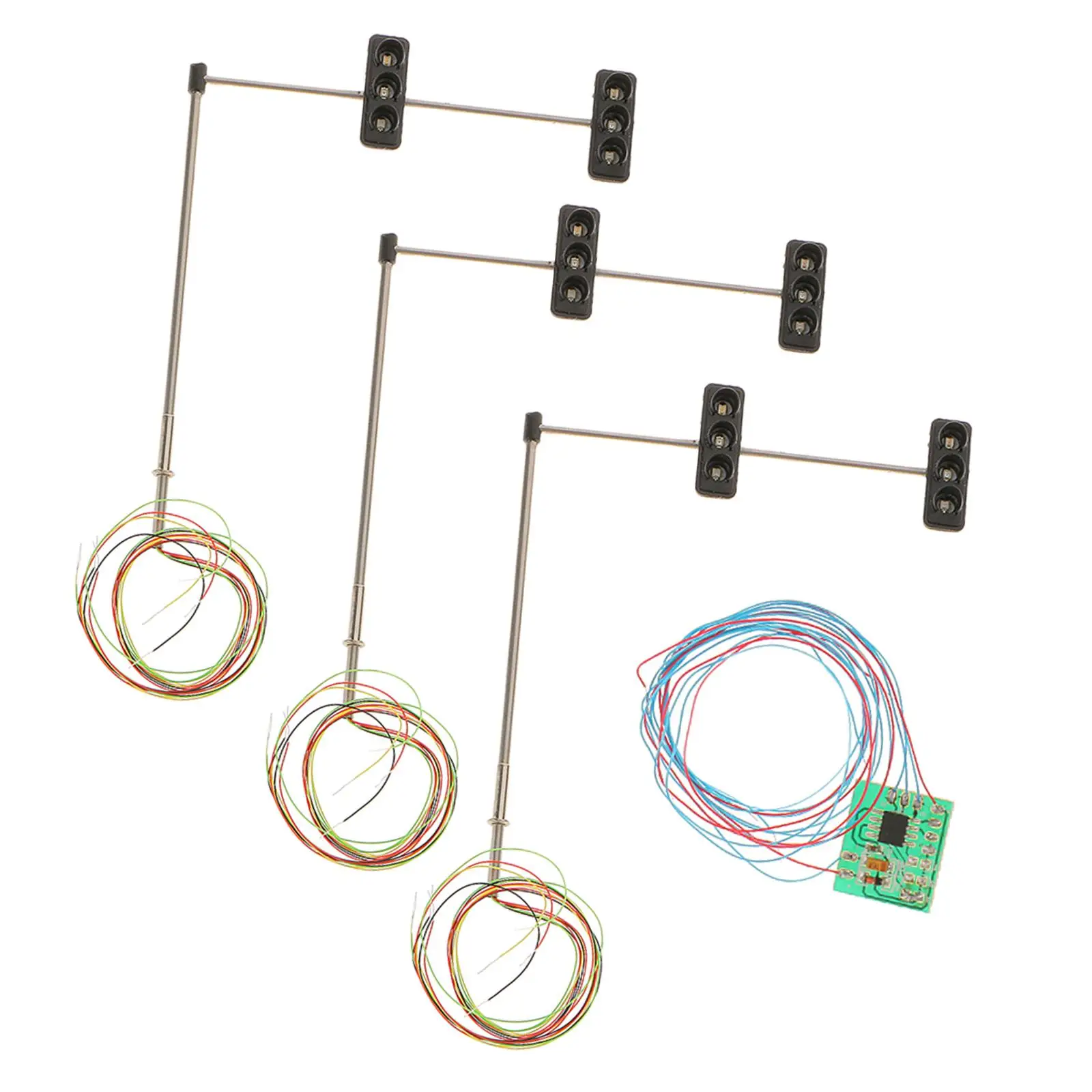 3pcs 70mm Model Traffic Signal Lights 5-6V LED HO OO Train Architecture 4#