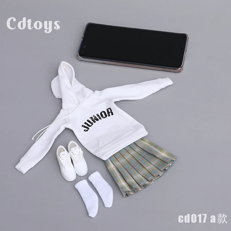 

Cdtoys 1/6 Cd017 Женский солдатский свитер с капюшоном, плиссированная юбка, набор моделей для 12-дюймовых экшн-фигурок, куклы, игрушки