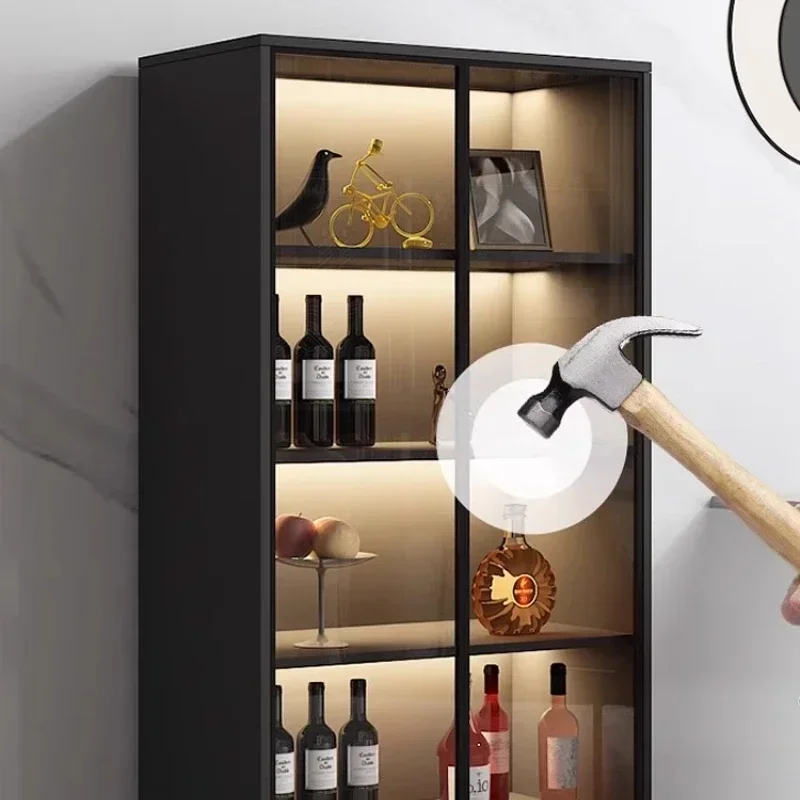 Station Bar Cabinet Metal Cabinet Storage Closet Drankkast Champagne Tower Glasses Plastic Bar Furniture For Liquor Cups Display