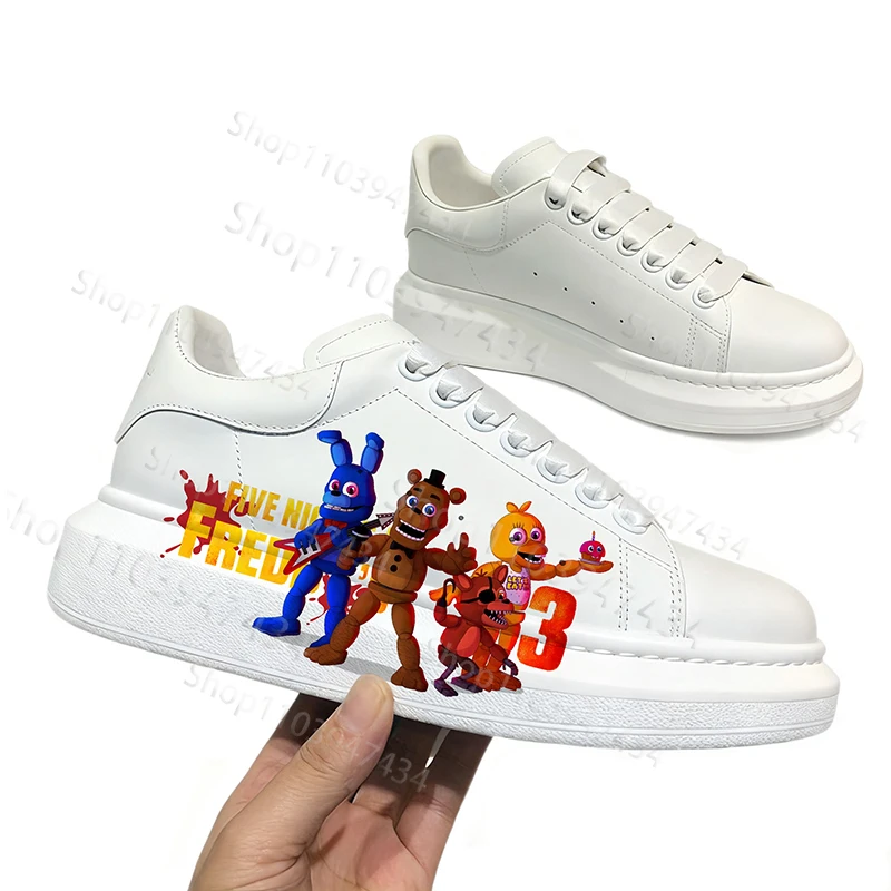 

Повседневная обувь Five Nights Bear для детей и взрослых, из искусственной кожи, унисекс, прочная, дышащая, легкая спортивная обувь для мальчиков и девочек