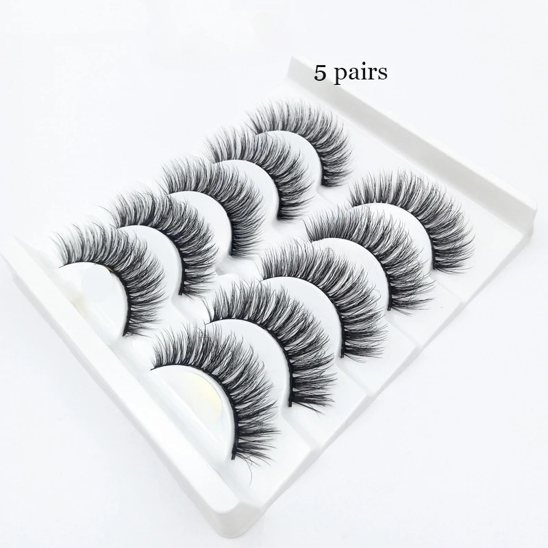 5 أزواج من الرموش الصناعية المنفوشة بشكل طبيعي، رموش طويلة ساحرة، مثالية للهالوين، لإنشاء مظهر عصري #2