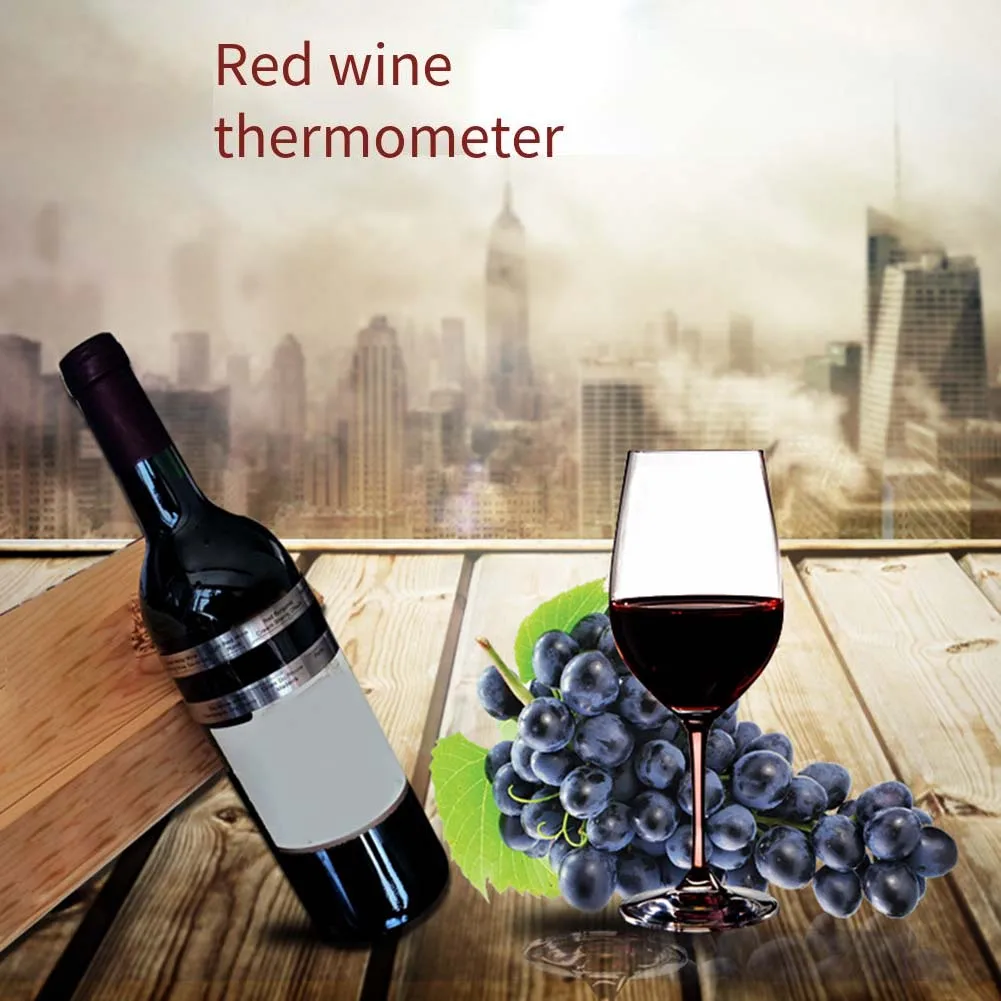LCD Display Bottle Thermometer Bar Accessory Stainless Steel Thermometer LCD Display Thermometer Unbreakable Construction