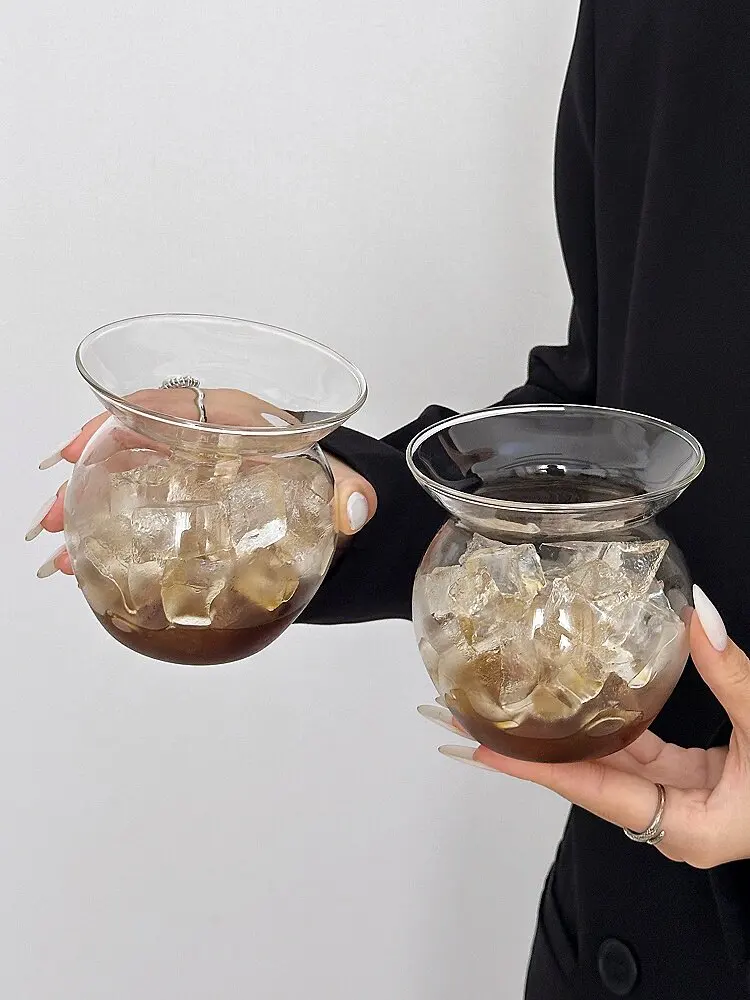 Double Wall Glass Vase Transparent Clear Glass Flower Pot Home Decor Hydroponic Plant Container Desktop Ornament for Living Room