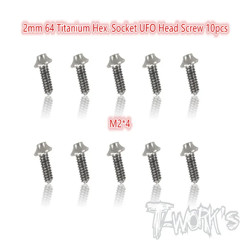 T WORKS 2mm 64 Titanium Hex. Socket UFO Head Screw 10pcs MINI Z GL RACING 1/28