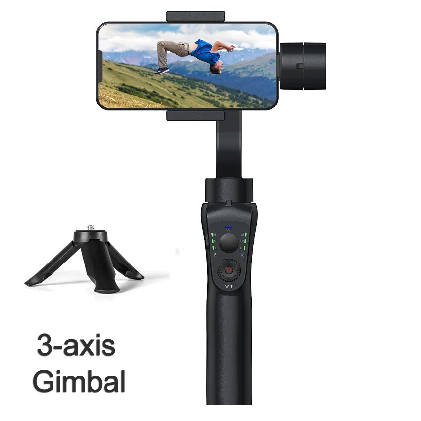 

Folding Phone Handheld Gimbal Stabilizer 3-Axis Face Tracking Anti-shake Shooting Phone Stand Tripod Selfie Stick Tiktok Vlog