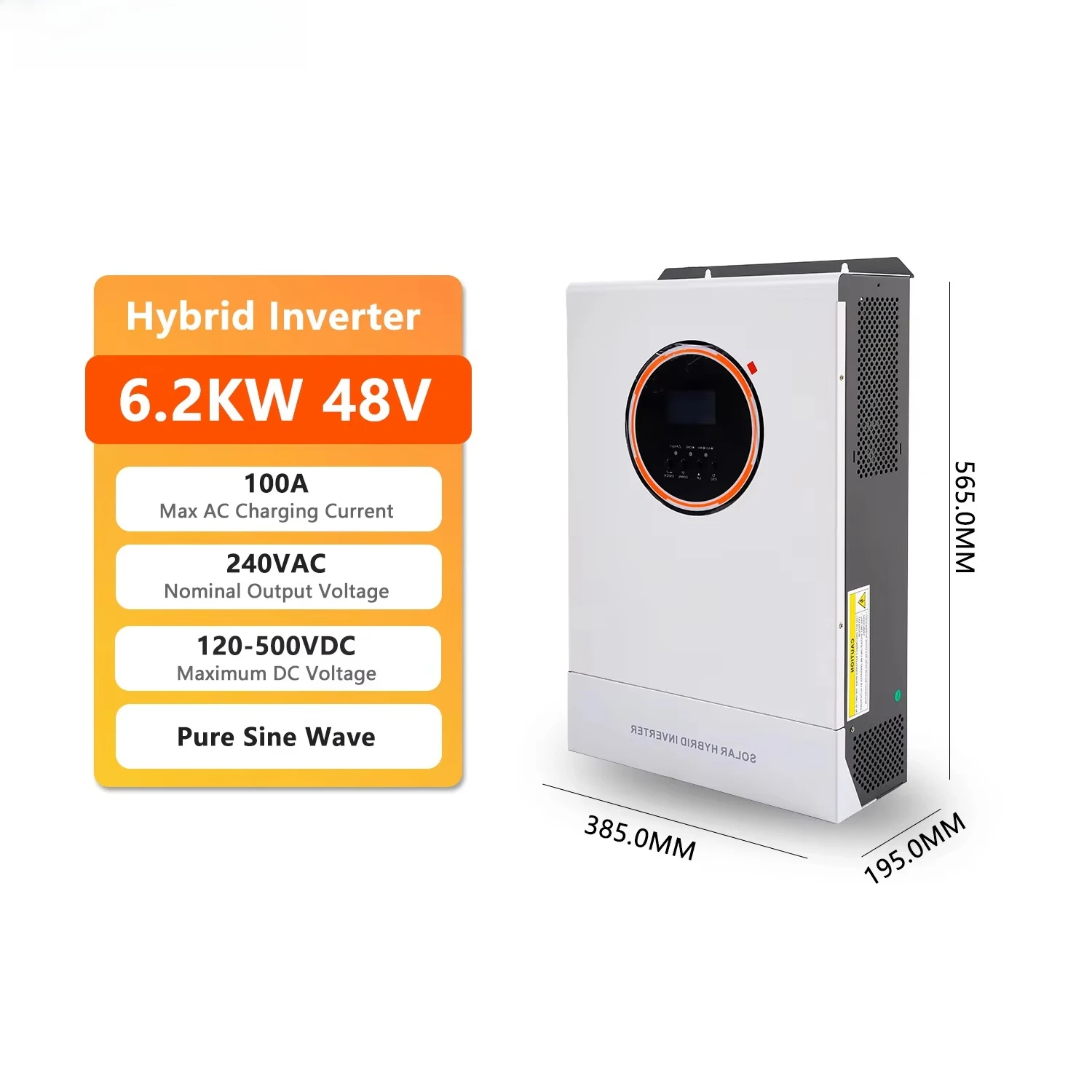 6Kw 11Kw Dual Output Off-Grid Inverter 48v Hybrid Solar Inverter Pure Sine Wave Hybrid Solar Inverter with Controller