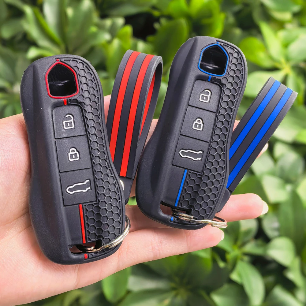 Fashion Car Key Cover Case Shell for Porsche Panamera Carman Macann Bobst Cayenne 911 970 981 991 996 92A Keychain Accessori