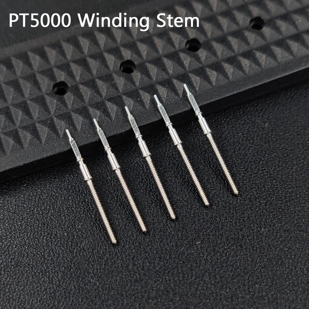 Original PT5000 Winding Stem Parts 5pcs Mechanical Movement Winding Stem Fit to PT5000 Movement Replacement Stem Accessories