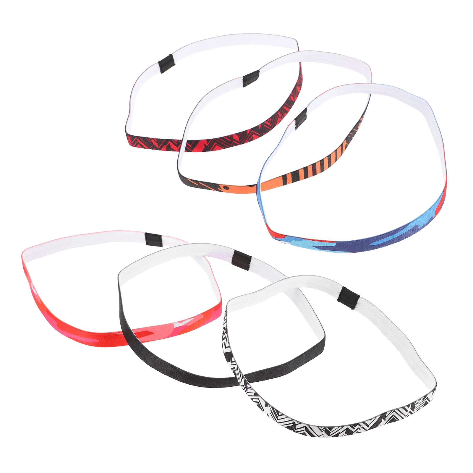 

6 Pcs Sports Sweatband Lightweight Skin Friendly Sweat Absorption Flexible Fit Most Women Men Circumference Yoga Running