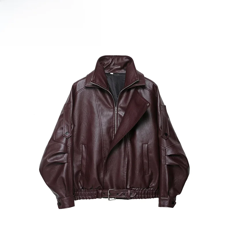 Faionable Autumnal Biker Jaet Feminino Sli Versátil Simples Silhueta Or Casaco de Fibra de Poliéster Senhoras Faion