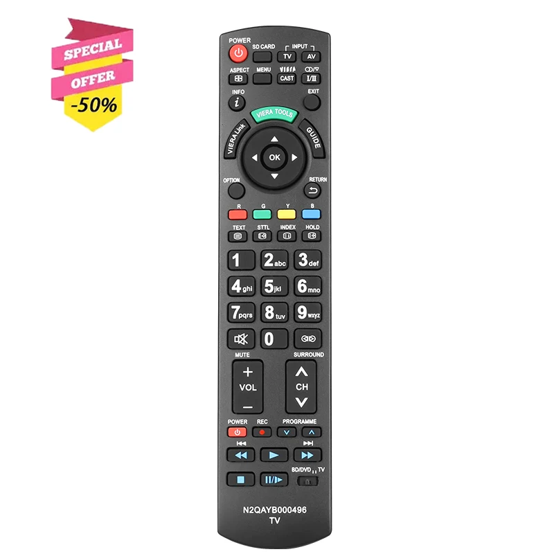 

N2QAYB000496 Remote Control For Panasonic TV TH-L32D25A TH-L37D25A TH-L42D25A TH-L37D25Z TH-L42D25Z TH-L32S25A TH-L37S25A