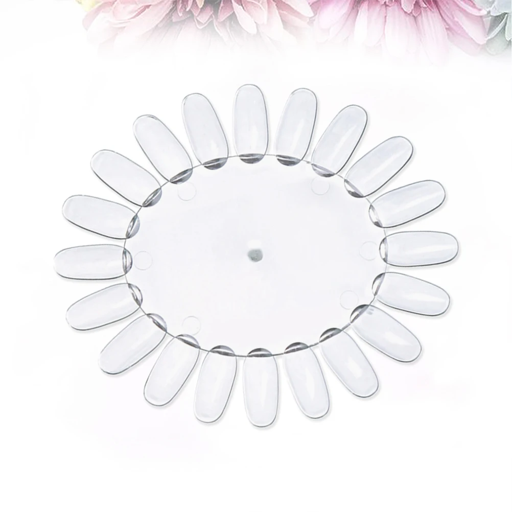 10 قطعة لوحة عرض طلاء الأظافر أكريليك شفاف على شكل عباد الشمس أظافر صناعية لصالونات التجميل فن الأظافر ممارسة عرض العجلة #1