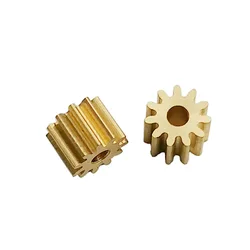 112A 0.6M Copper Gear 11 Teeth 7.8mm Diameter 1.98mm Hole Brass Pinion
