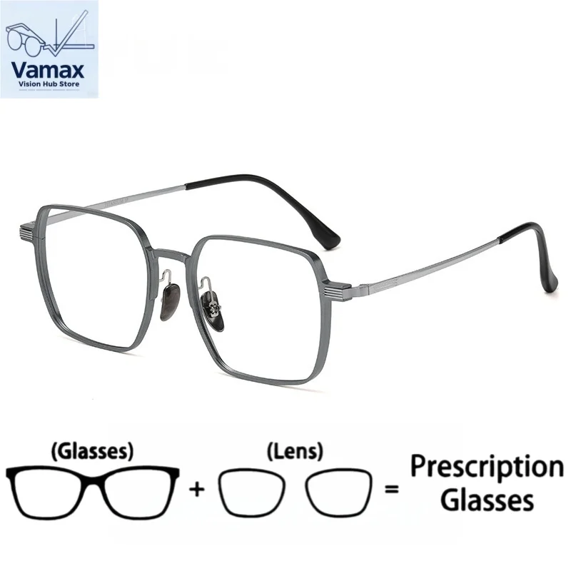 

VAMAX 2025 New Men's Business Eyewear Ultra Light AlMgTi Frame Anti Blue Light Prescription Ready