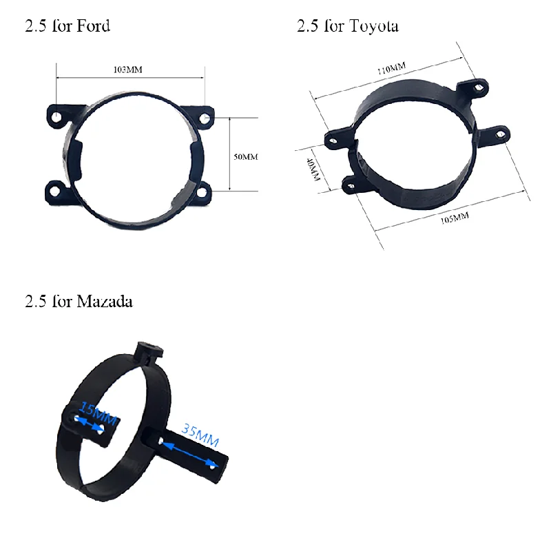 Fog Mount Bracket for Ronan 2.5inch 3.0inch Bi-xenon Fog Projector Lens Retrofit Car Fog Headlight
