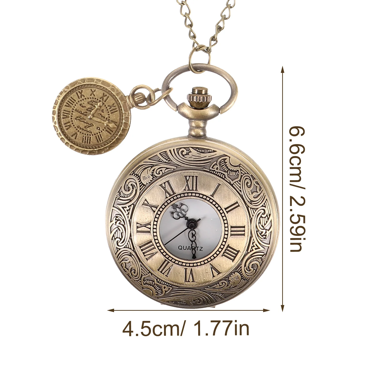 ساعة جيب كلاسيكية للرجال بمينا روماني خفيفة الوزن ومحمولة وأنيقة للاستخدام اليومي ساعة جيب مزخرفة، ساعة كلاسيكية، #3