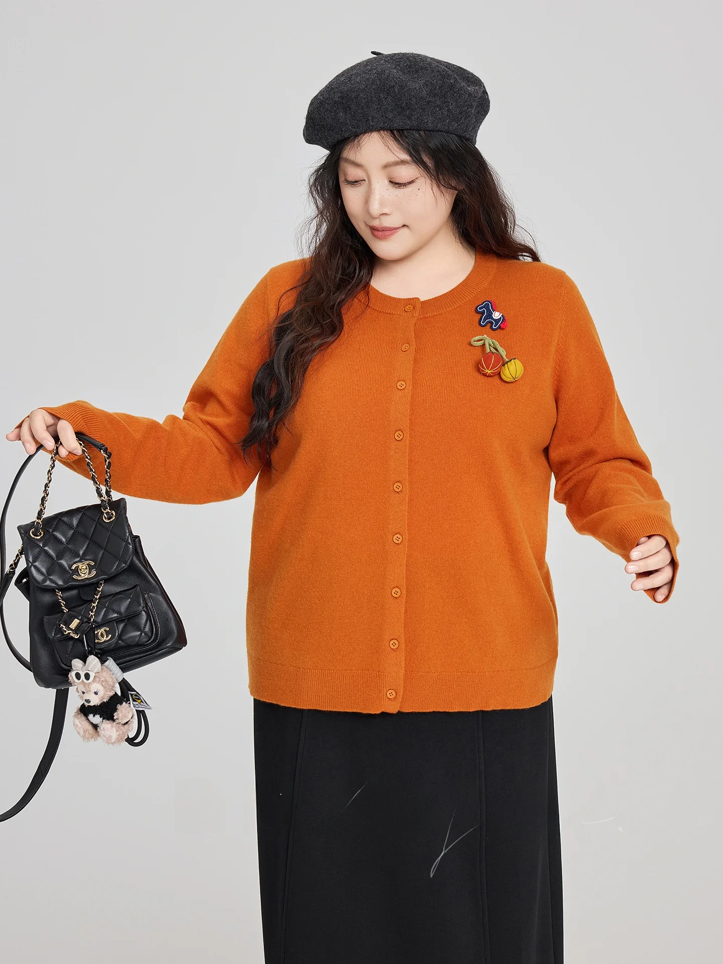 

plus Size Women's Knitted Woolen Sweater Long Sleeve round Neck Winter Fashion Slimming Top Soft Comfortable Daily Wear