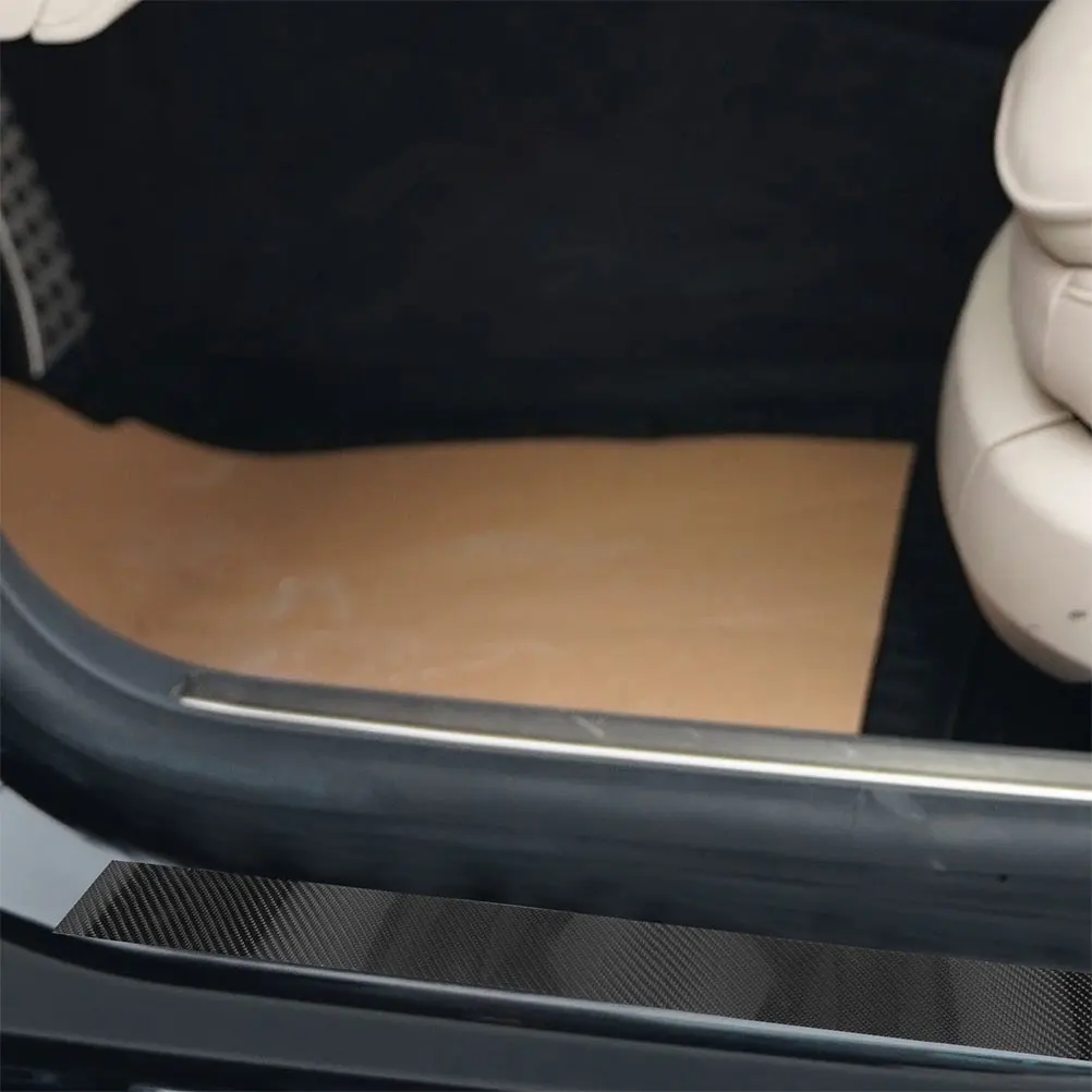 

5mx5cm Car Door Protector Black PVC Edge Guards Sill Sticker Bumper Guard Plate Carbon Fiber Pattern Door Scratch