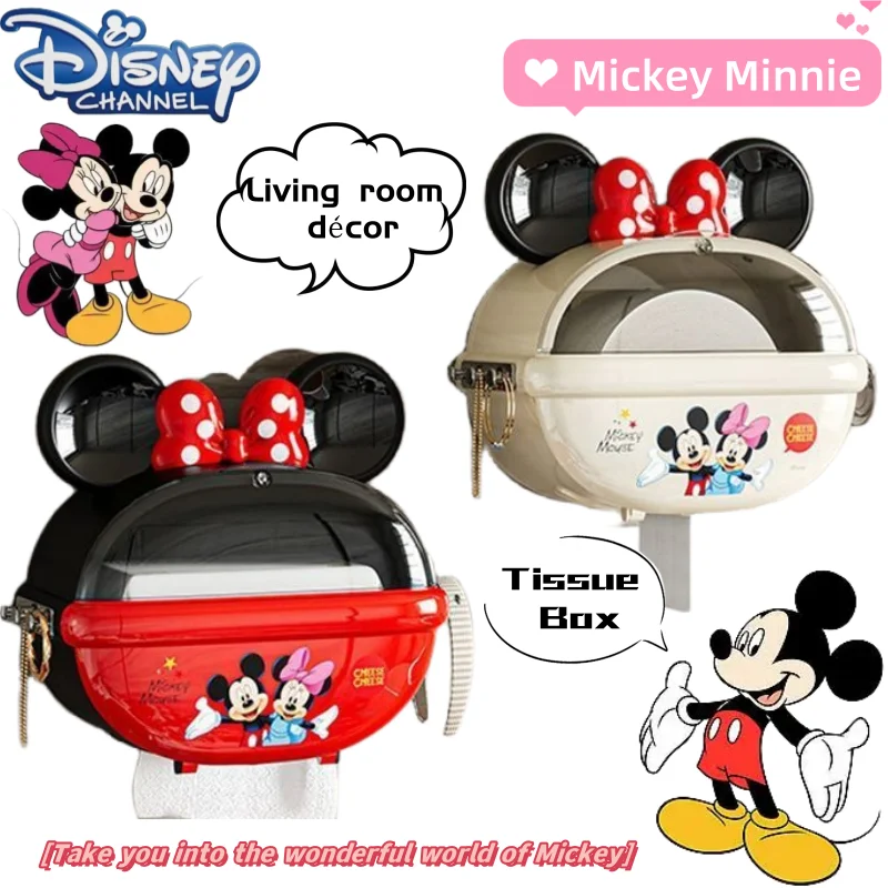 

New Disney Mickey Minnie creative cute tissue box personalized secondary yuan anime cartoon living room tissue box holiday gift