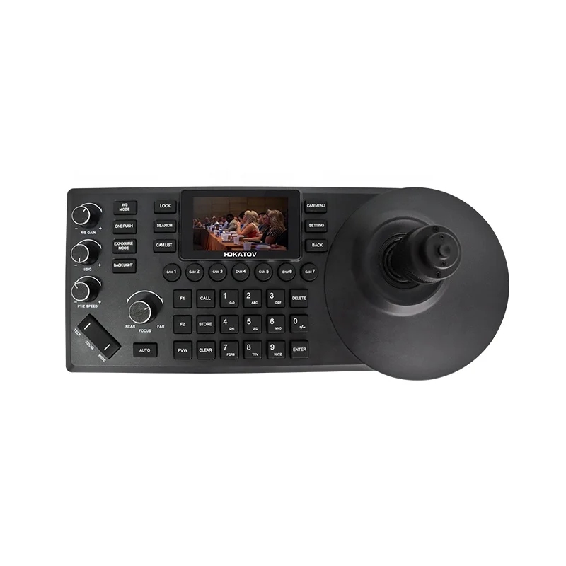 4D Precise IP Network Ndi Large Screen Keyboard Controller For Broadcasting USB Ptz Camera Controller Conference equipment