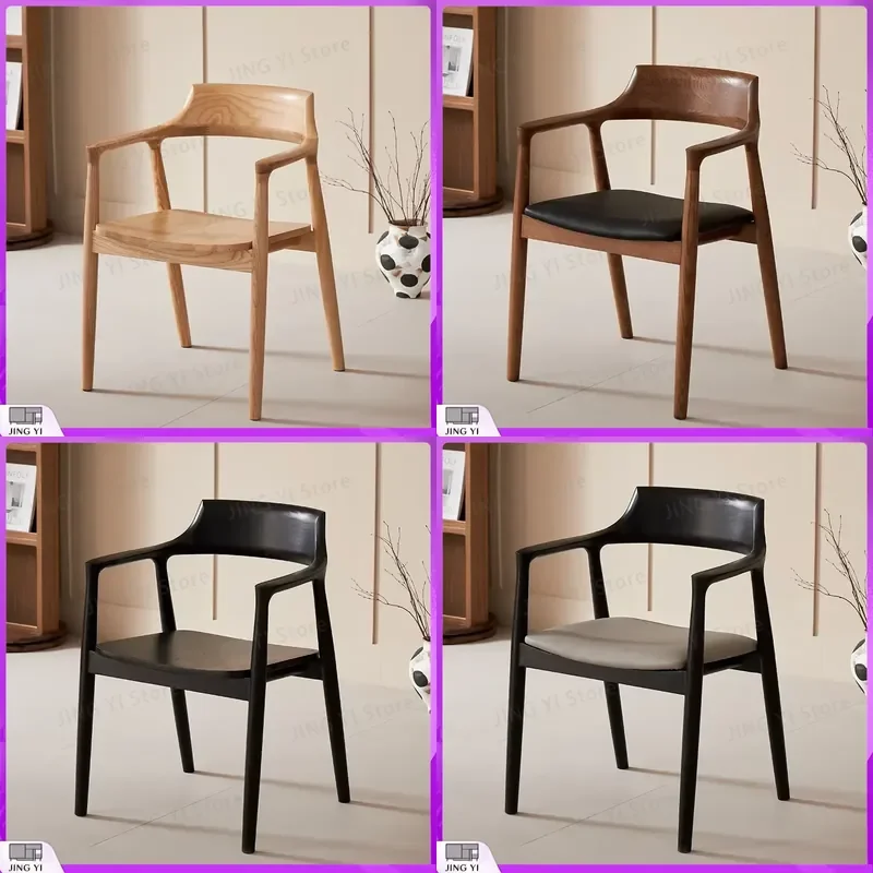 Cadeira de Jantar Ergonômica Moderna para Uso em Restaurantes, Cozinhas e Escritórios, Poltrona de Madeira Luxuosa com Estofamento Rosa Ajustável