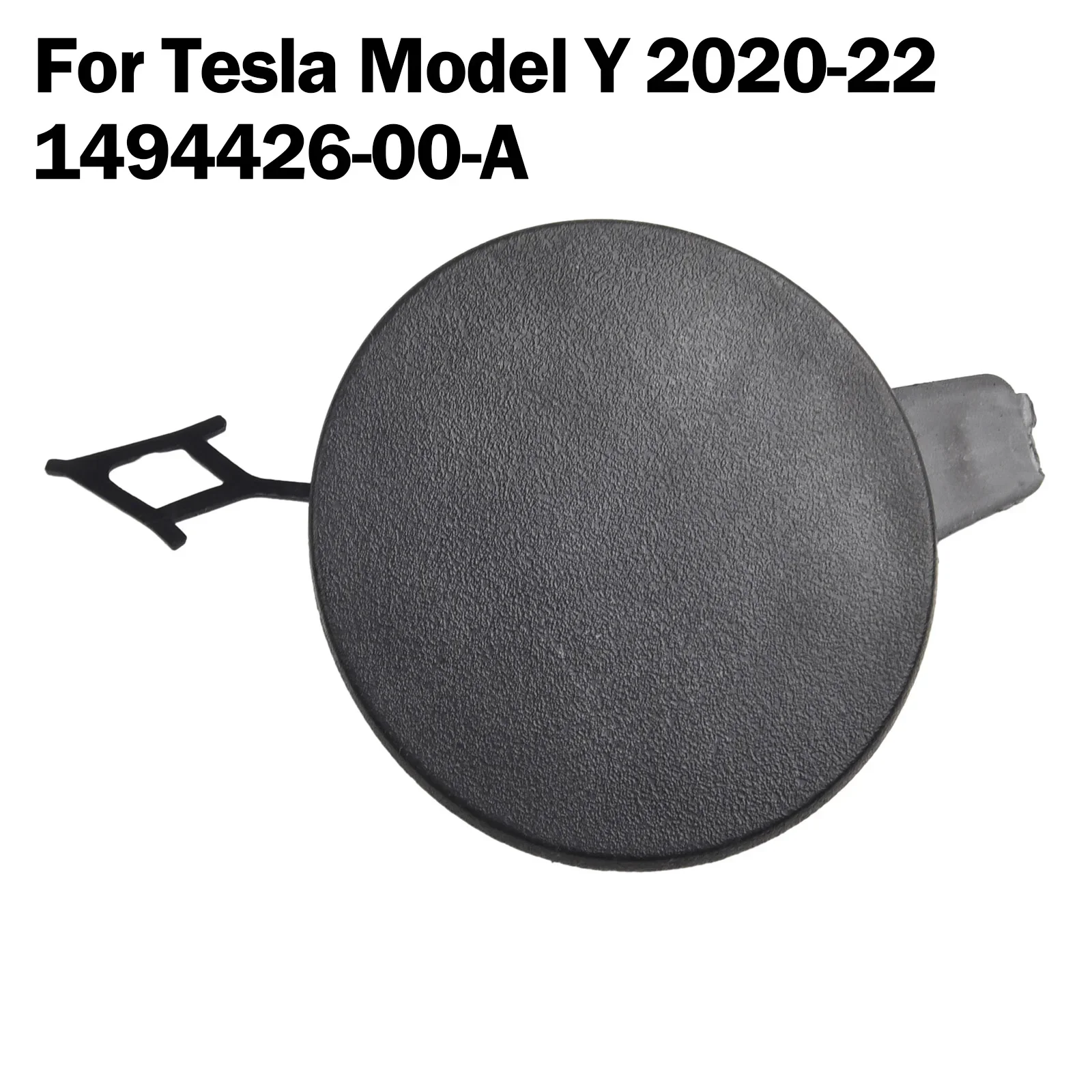 Covers Tow Hook Cover For Tesla Model Y 2020-22 1 Pc Accessories Black Bumper Exterior Eye Cap Plastic Trailer