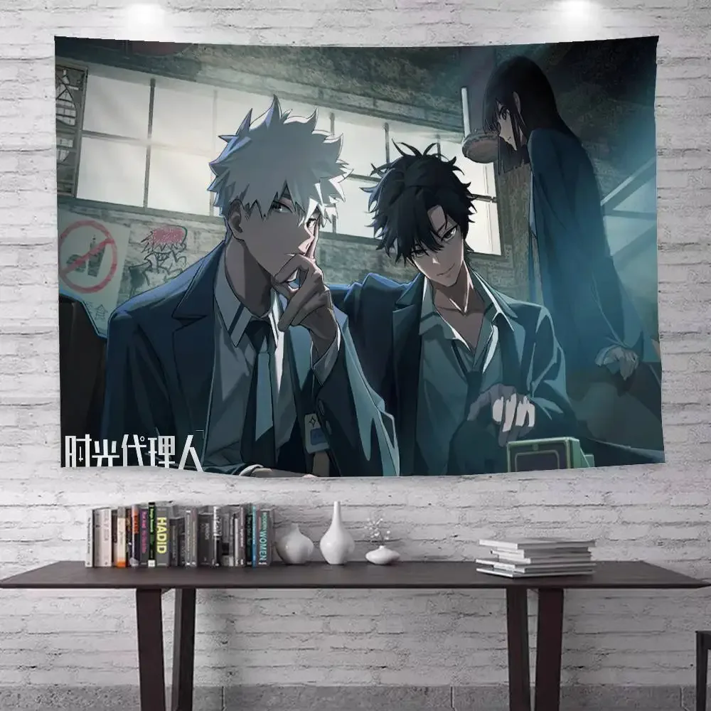 Hot Bl Anime L-link Click Anime Tapestry Hippie Flower Wall Carpets Dorm Decor Cheap Hippie Wall Hanging