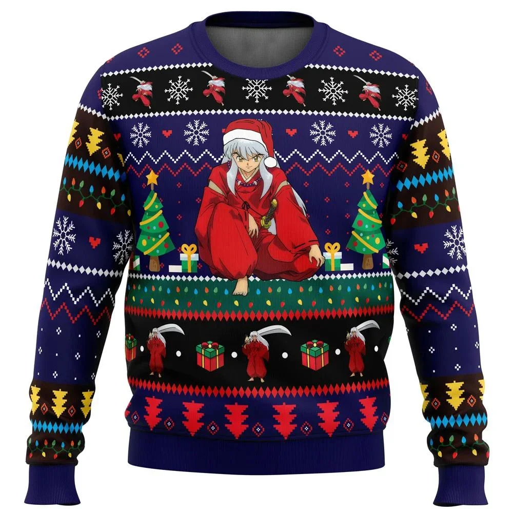 

Inuyasha Sprites Ugly Christmas Sweater Gift Santa Claus Pullover Men 3D Sweatshirt And Top Autumn And Winter Clothi