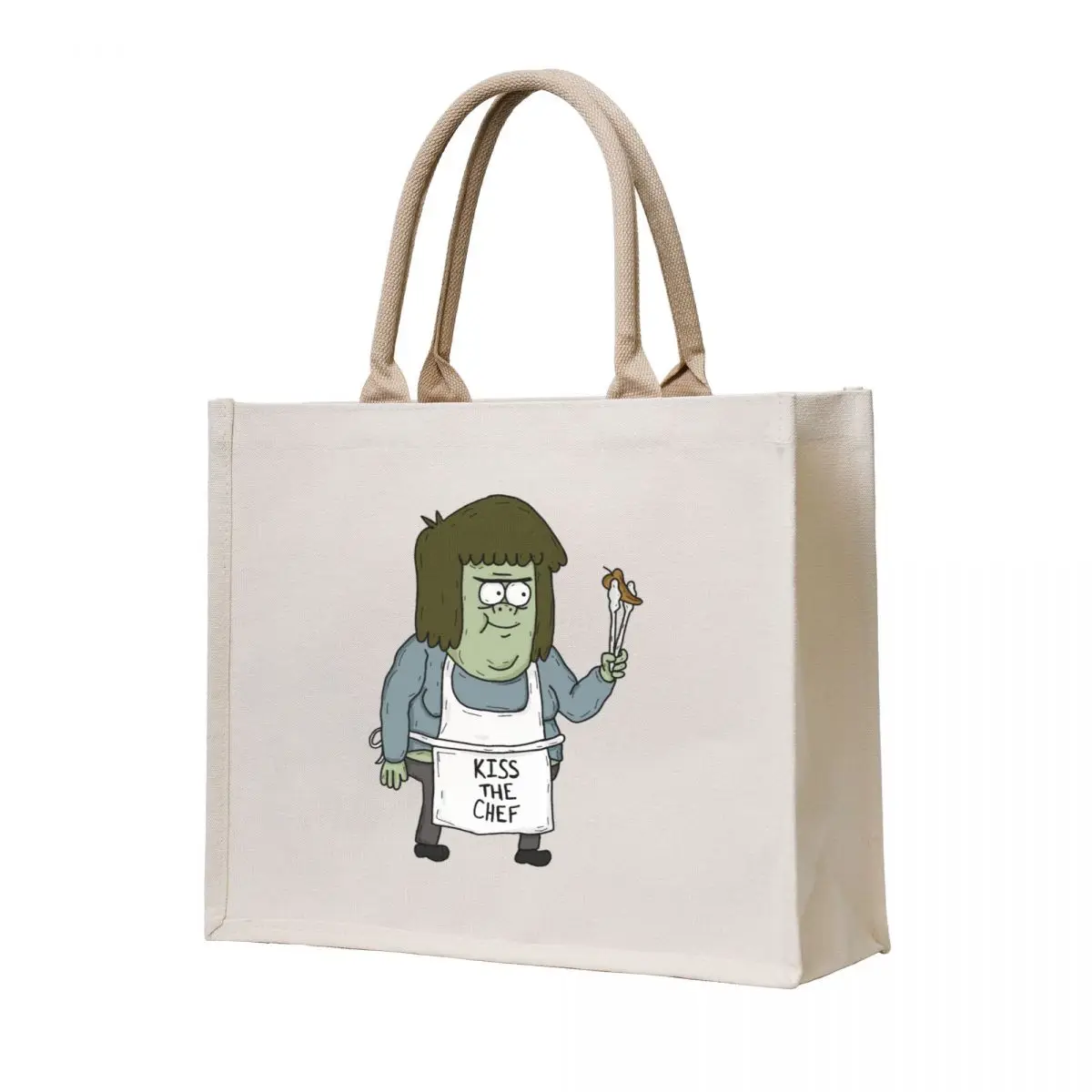 

Kiss the Chef Muscle Man Tote Bag tote bag great bag Beach Canvas shoulder