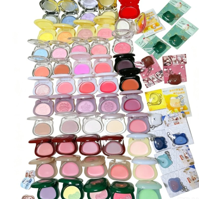 LEEMEMBER Cub Series Water Gloss Powder Blusher Cream Green Apple High Gloss Cream White Boiled Water Long-lasting Cute Makeup