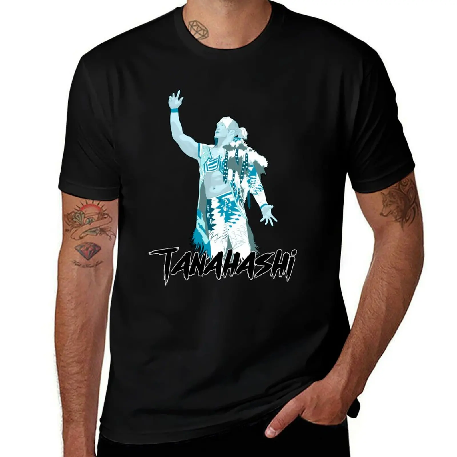 Digital Hiroshi Tanahashi Fan Art Custom T-Shirt sports fans korean fashion customs t shirt men