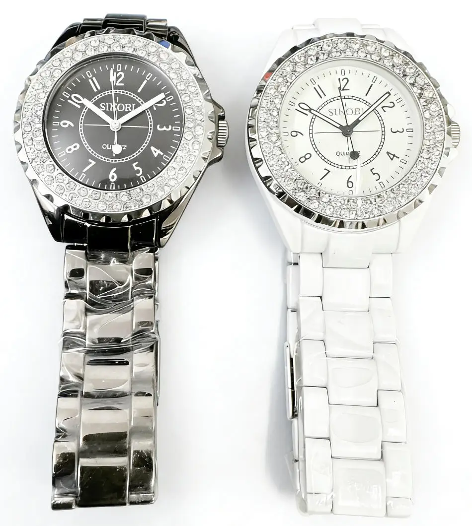 Promotion Item Fashion Women Rhinestone Quartz Wrist Watch Black Dial Nice Gift Ship With Tracking Number Wholesale Price