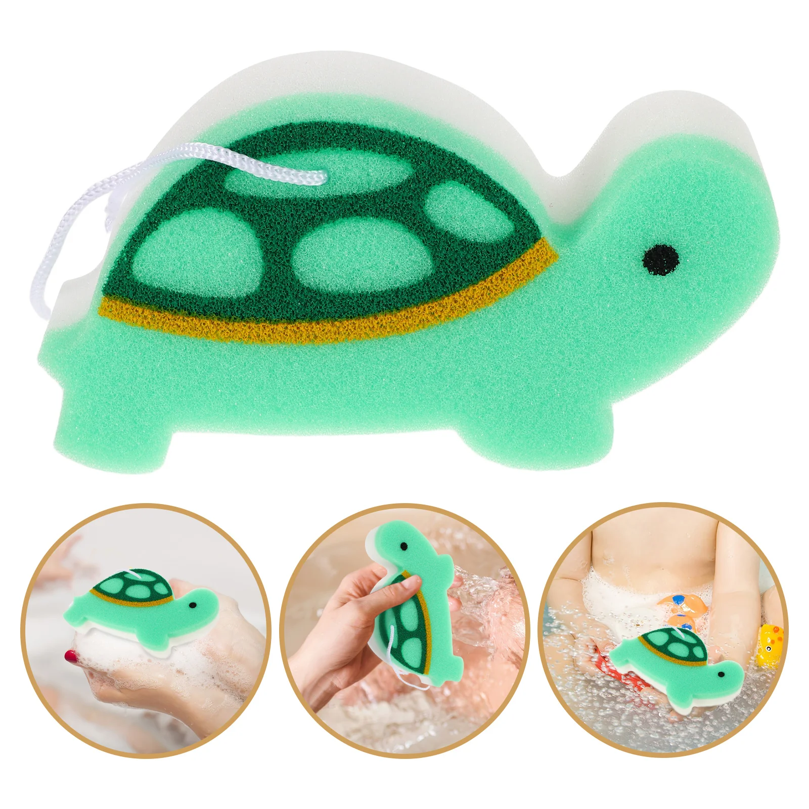 Jouets de bain tortue adorables, brosse éponge douce pour nouveau-né, épurateur de nettoyage multifonctionnel, lavage du corps, éponges de dessin animé, 4 pièces