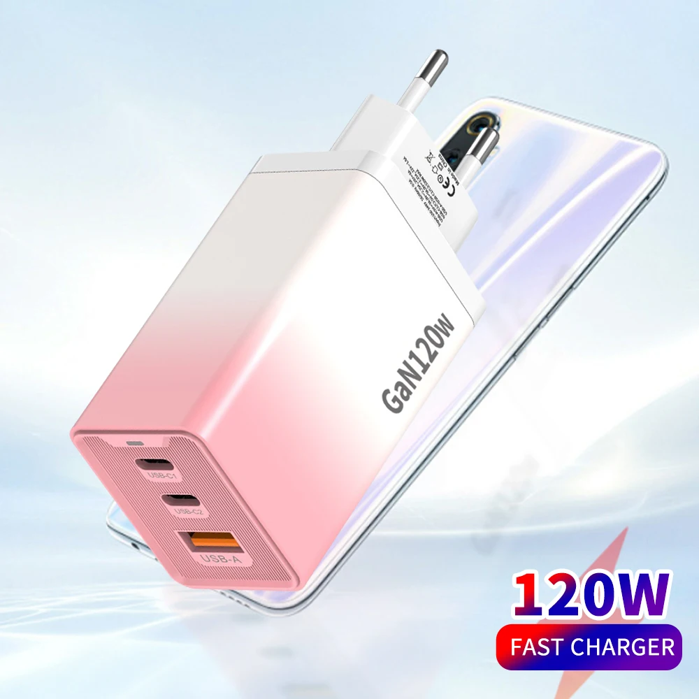 

For Xiaomi 120W Fast Charger Multi Ports USB PD Charger Quick Charge Wall Phone Charger Adapter for iPhone 16 15 Samsung Huawei