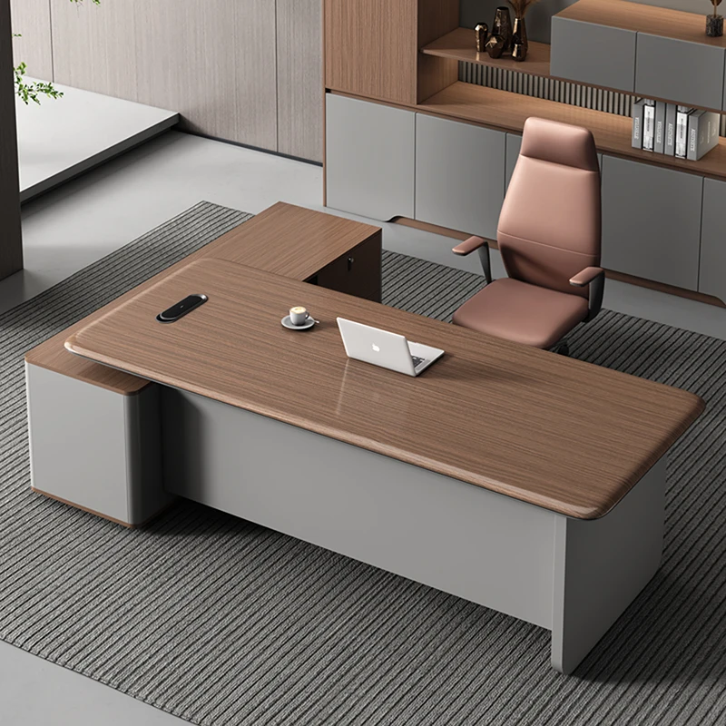 Executive Wooden Office Desk Luxury Aesthetic Nordic Space Saving Office Desk Display Minimalist Escrivaninha Hotel Furniture