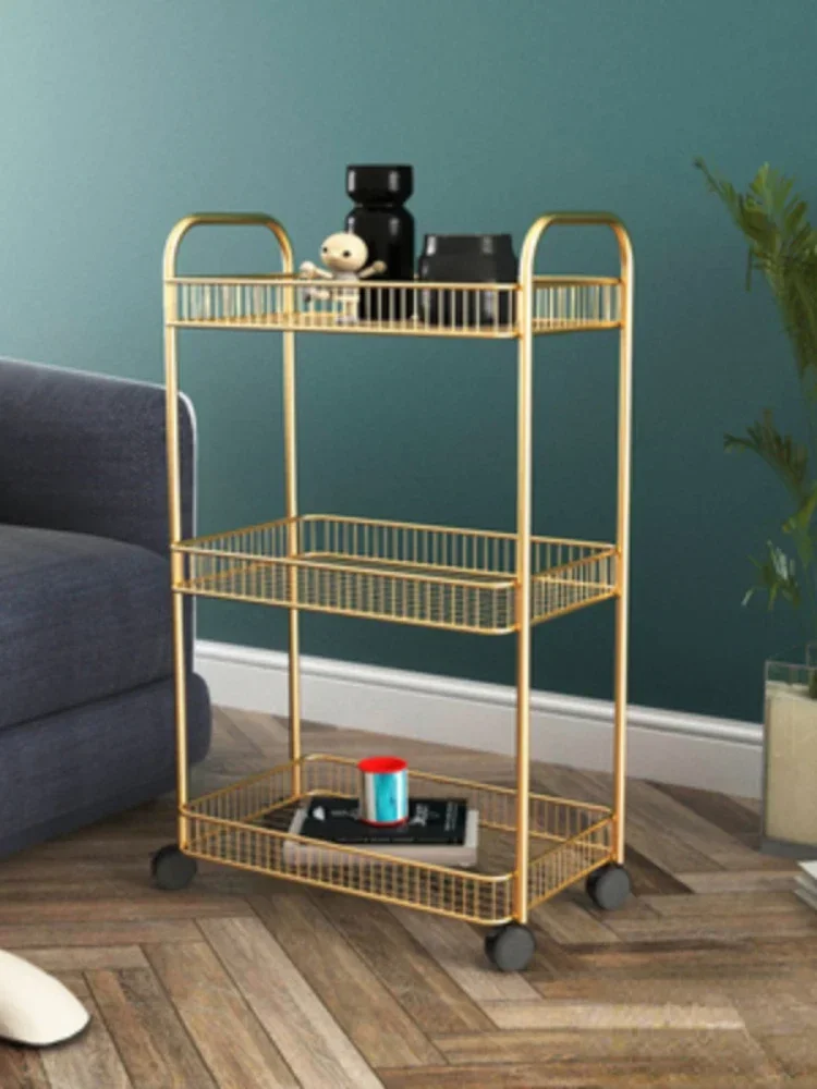 Golden Metal Storage Rack - Nordic Modern Iron Towel and Laundry Organizer, Chic Bathroom Accessories, Practical Solution