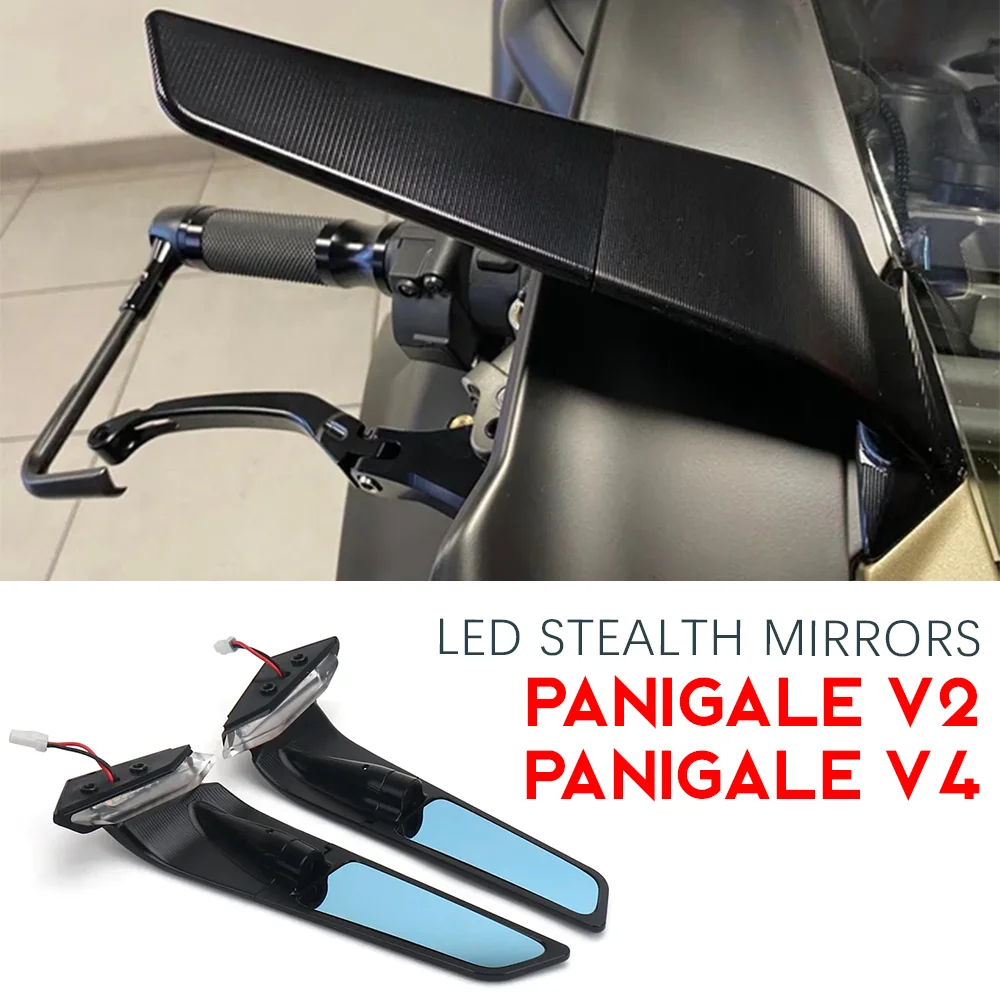 

Motorcycle With LED Turn Signal Stealth Mirrors for DUCATI PANIGALE V2 Accessories Panigale V4 Rearview Mirror Panigale Parts